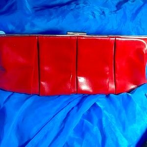 Red clutch purse